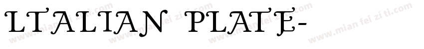 ltalian plate字体转换